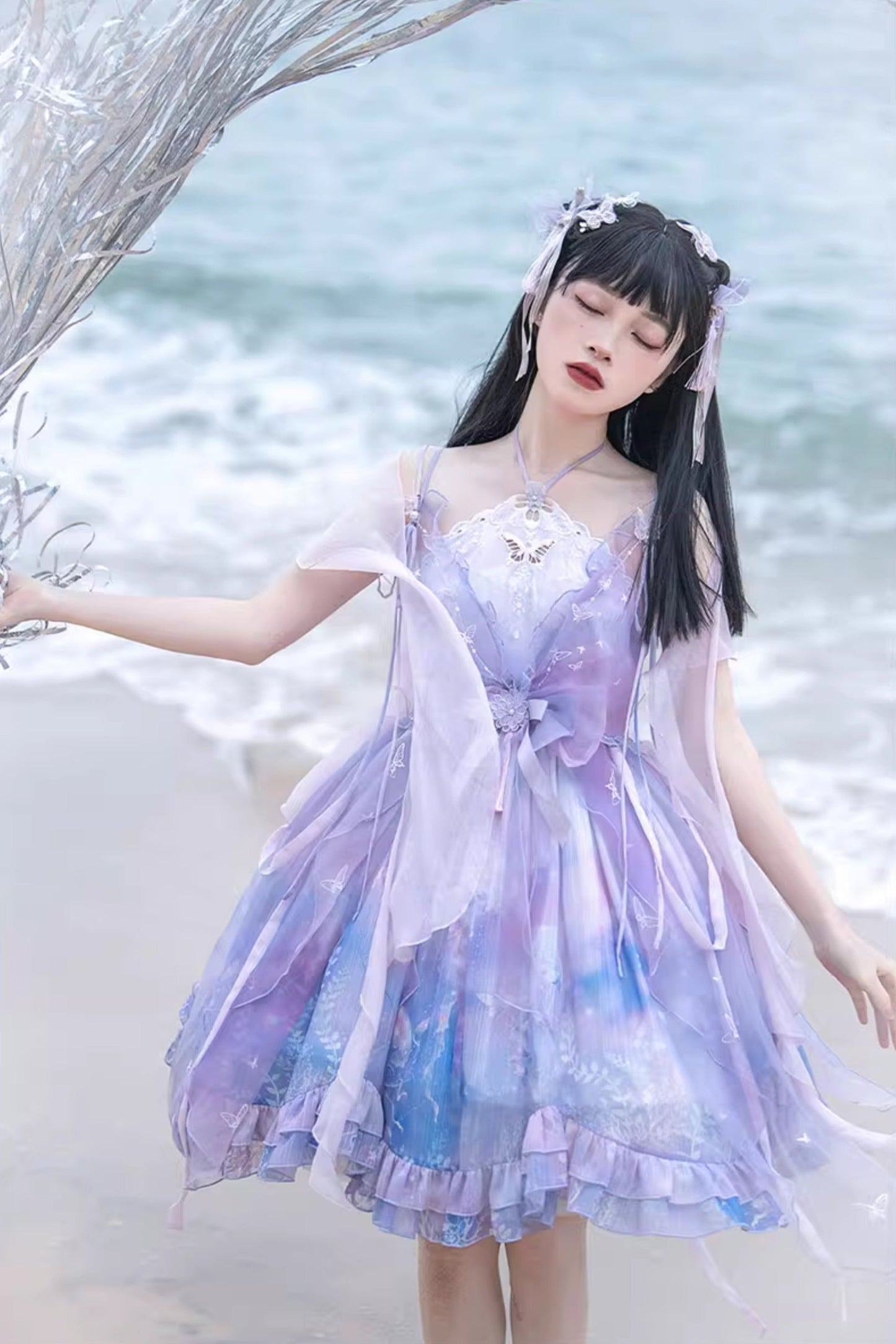 Illusion Butterfly Sea Cheong Dress