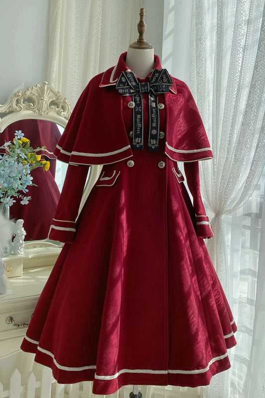 Traveler Cloak College Style Chest Ribbon Cloak Coat