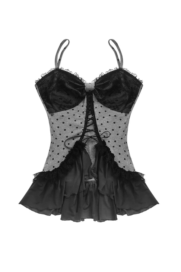 Y2K Dot Lace Camisole