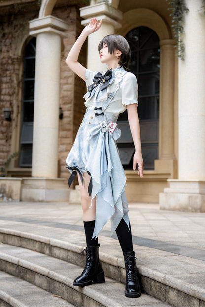 【予約商品】アリス皇子ロリータシャツ+ショートパンツ+ベルト