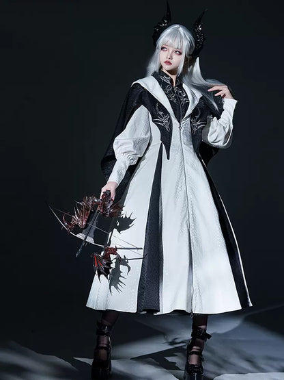 [Reservation Deadline: March 28] Dragon Scale Gothic Lolita Jumperskirt + Long Coat🐉