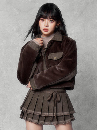 Maple Sugger Original Spasting Fur Leather Jacket