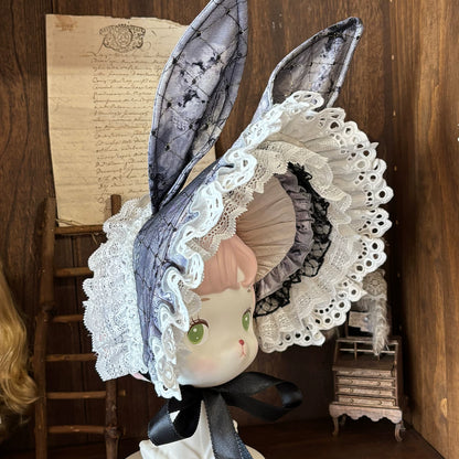 [Vorbestellschluss: 10/6] Accessoires der Castle-Bunny-Serie in Rosa/Schwarz [Hasenohren-Häubchen/Choker/Schleppe/transparente Ärmel (abnehmbare Ärmel)/Brosche/bedruckte Glockenärmel (abnehmbare Ärmel)]