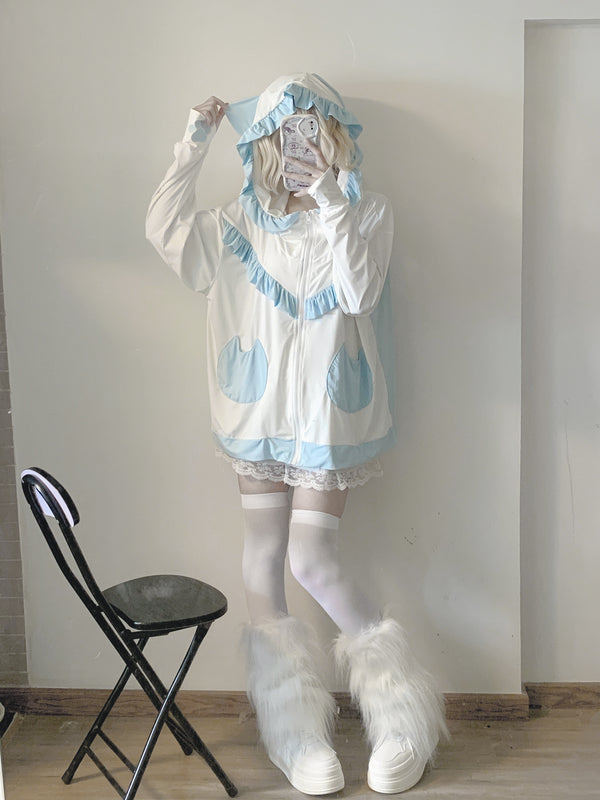 Ice Silk Summer Frilled Jacket