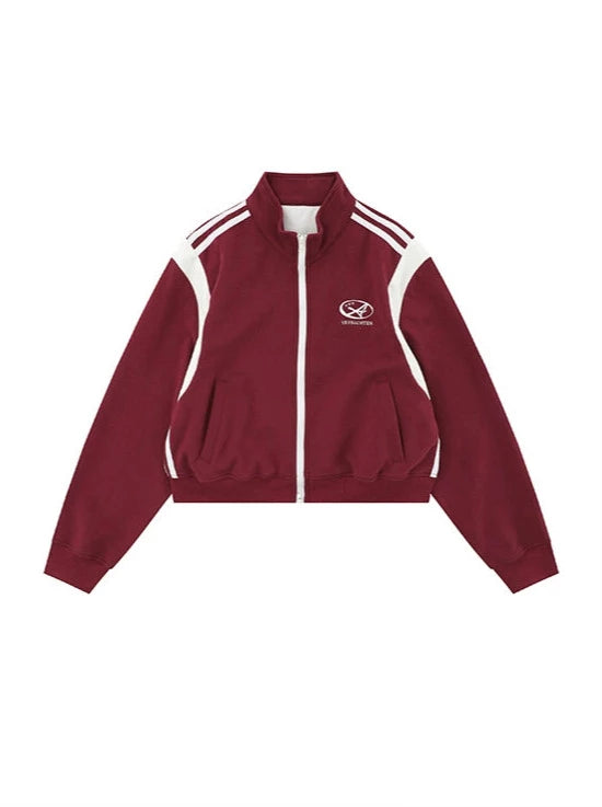 College Style Retro Stand Collar Slim Short & Regular Jacket