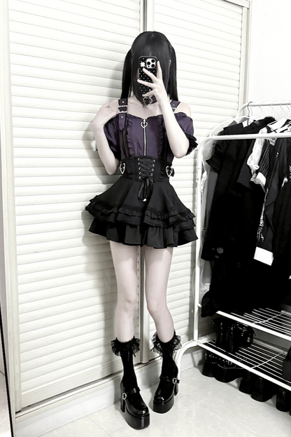 Subculture Heartbeat Top + Flared Skirt