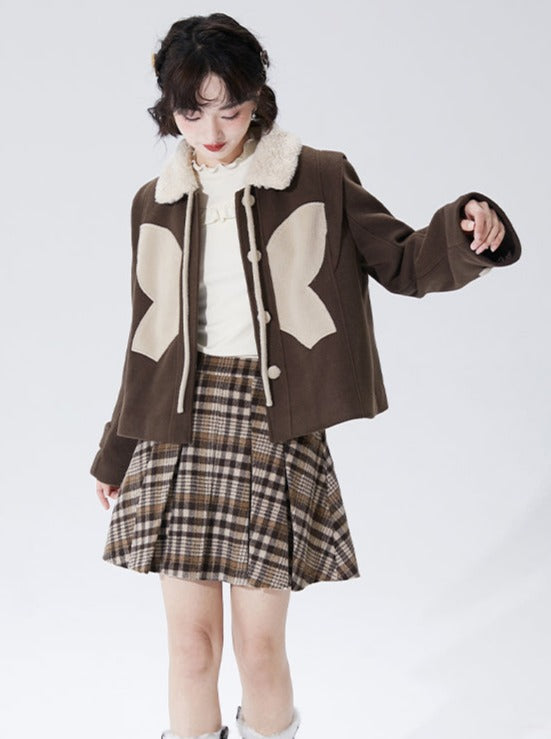 Butterfly Short Wool Coat