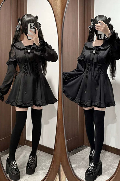 Lace Shoulder Top + Skirt