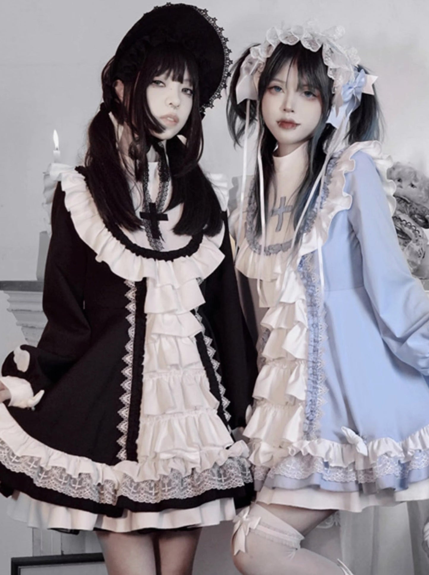 Lolita Subculture Sister Cross Halloween Dress Set