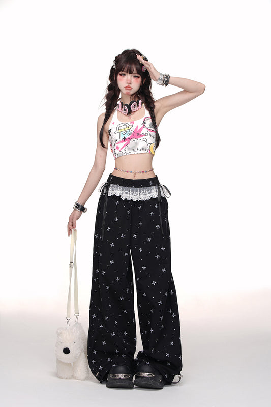 サマー ルーズストレートパンツ