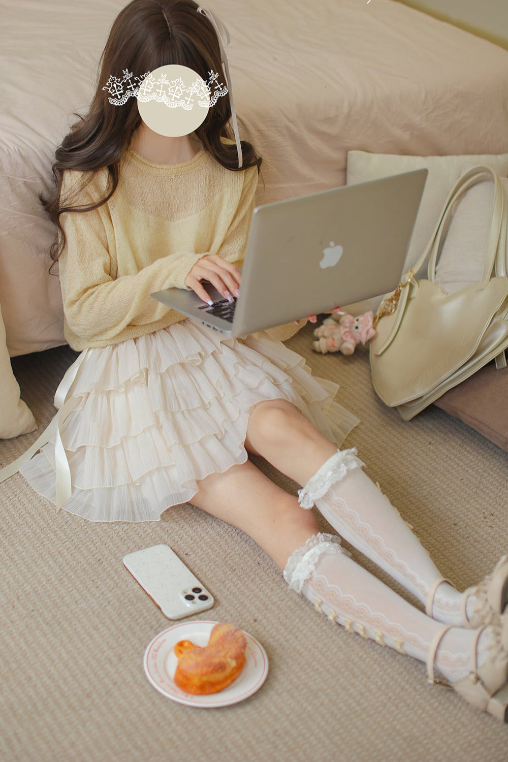 Gentle Sweet Fairy Yellow Top (w/Inner) + Tulle Skirt