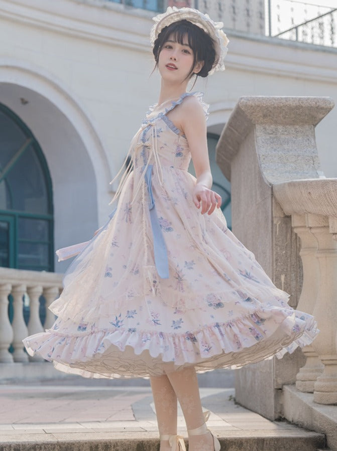 Flower Light Summer Camisole Lolita Dress