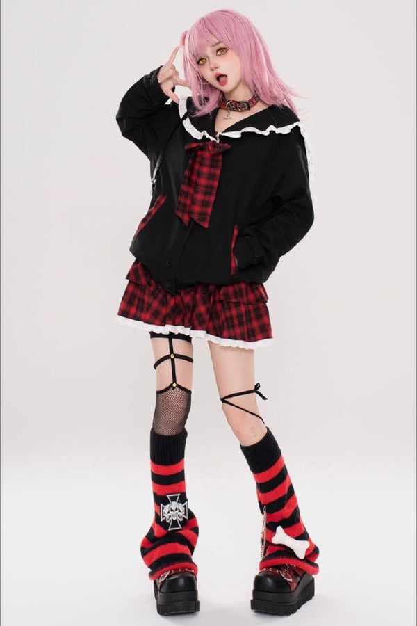 ネイビーカラーキュートスウェットシャツセット