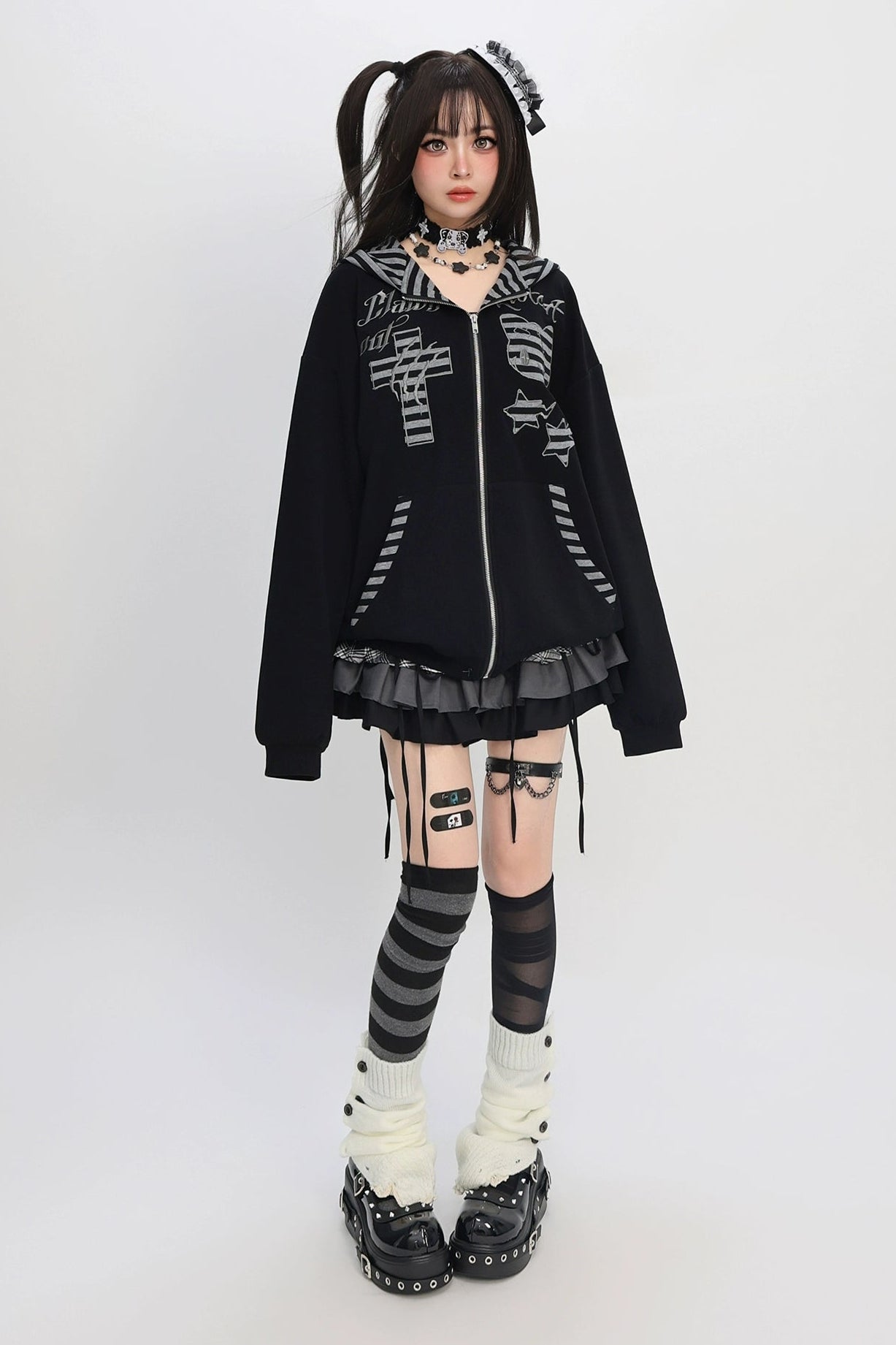 Border Hooded Cat Hooded Hoodie