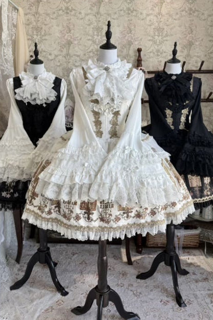 【9月28日予約締切】Gothic Lolita Stained Glass Lace Ruffle Corset JSK Dress