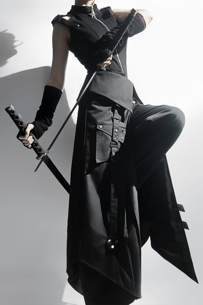 Dark mode sleeveless top + long pants + mode pants