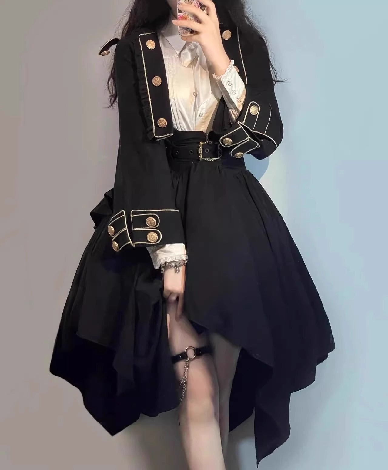 Gothic Pepy Suspender Dress + College Jacket + Tice Shirt – Belchic