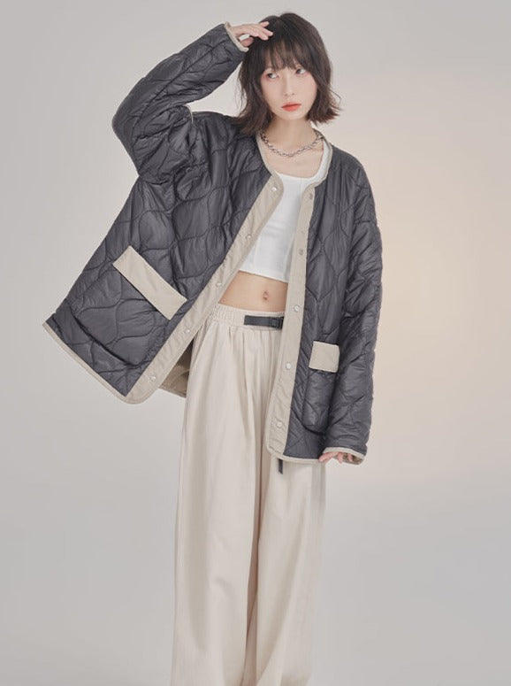 リバーシブルキルティングジャケット