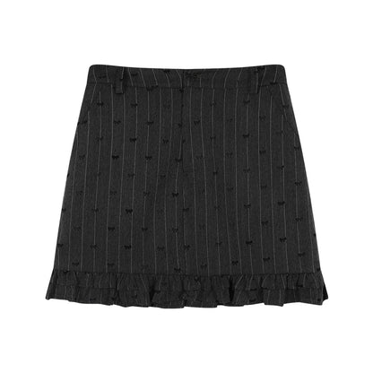 Evening glow coat + shawl + skirt + knit top