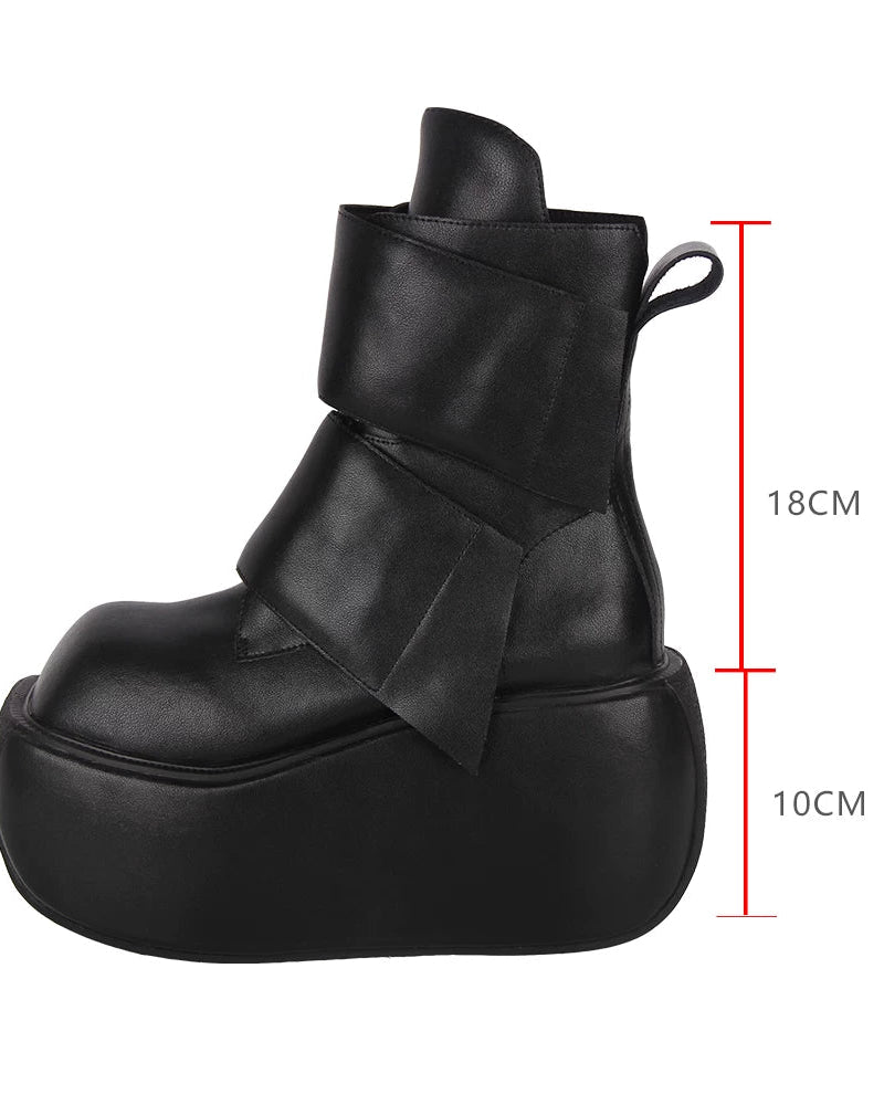Dark Punk Mid-Calf Boots