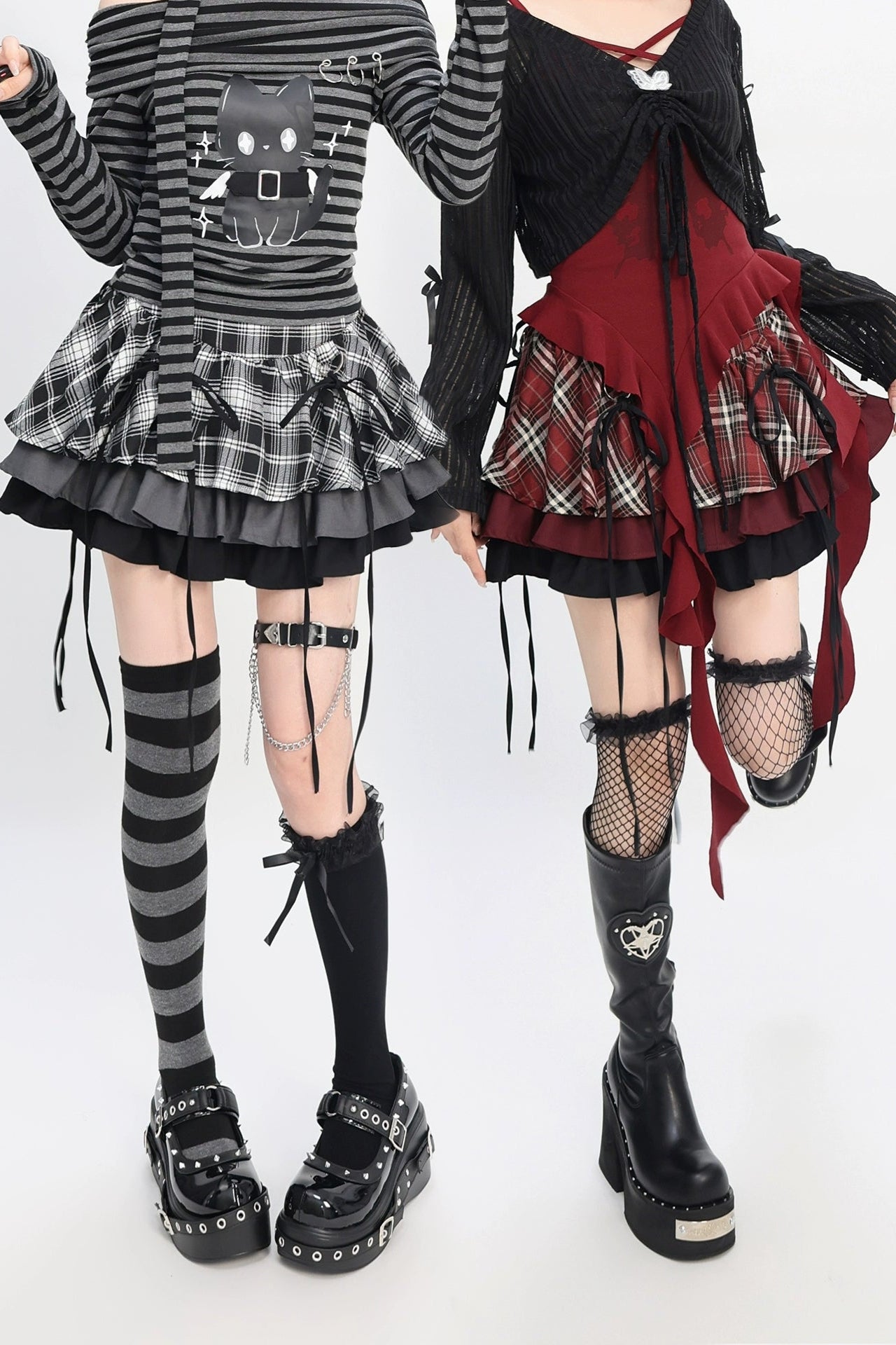 地雷チェッククールショートスカート