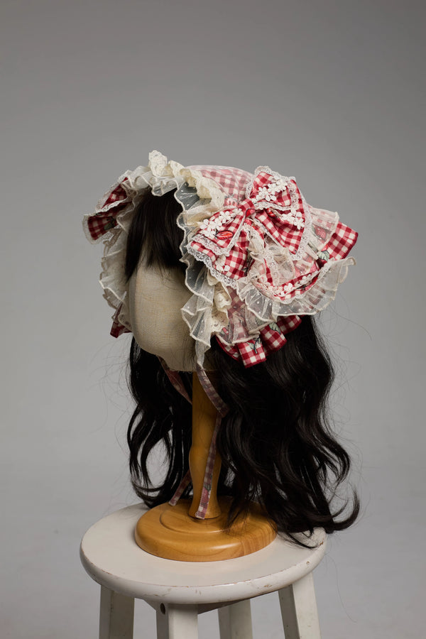 [Vorbestellung bis 14. März] Castle-Strawberry-Süß-Lolita-Hosenträgerrock + Oberteil + Unterhemd + Stirnband + Band
