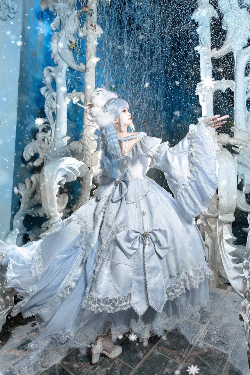 [Reservation deadline on October 8] Ice And Snow Queen Elegant Dress + Crown Head Dress