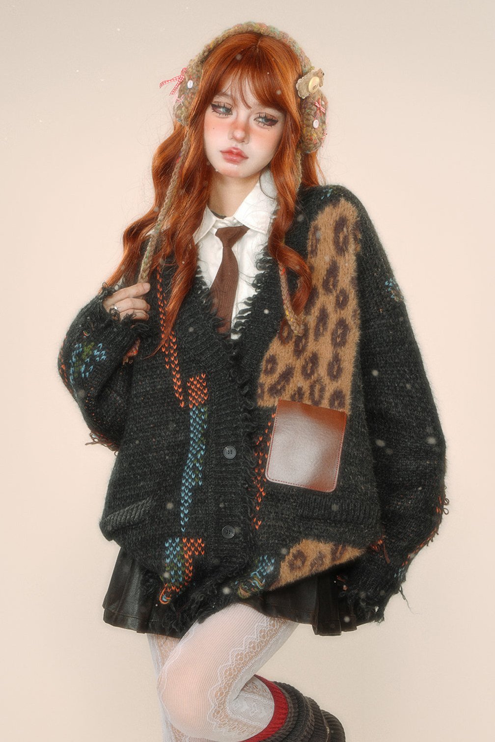 Leopard Printrose Patchwork Workwater Water Jacket