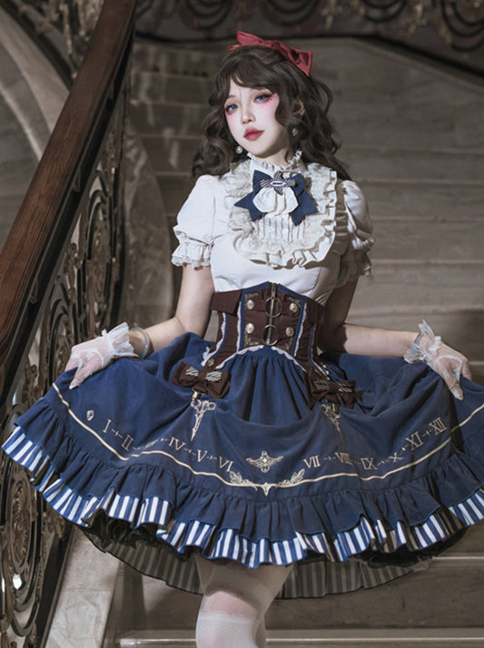 Designer's gift original gilt pointer Lolita waist skirt everyday Lolita steampunk style girl