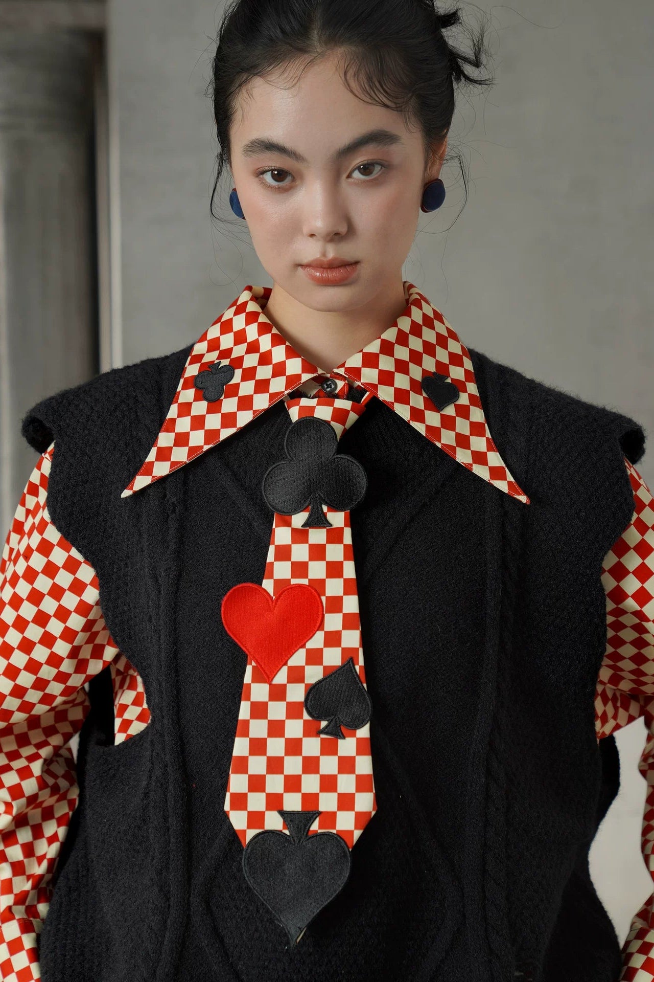 レトロダイヤモンドパターントランプネクタイ