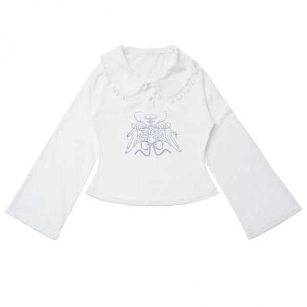 スモックサスペンダー+ドールカラートップス+ケーキスカート