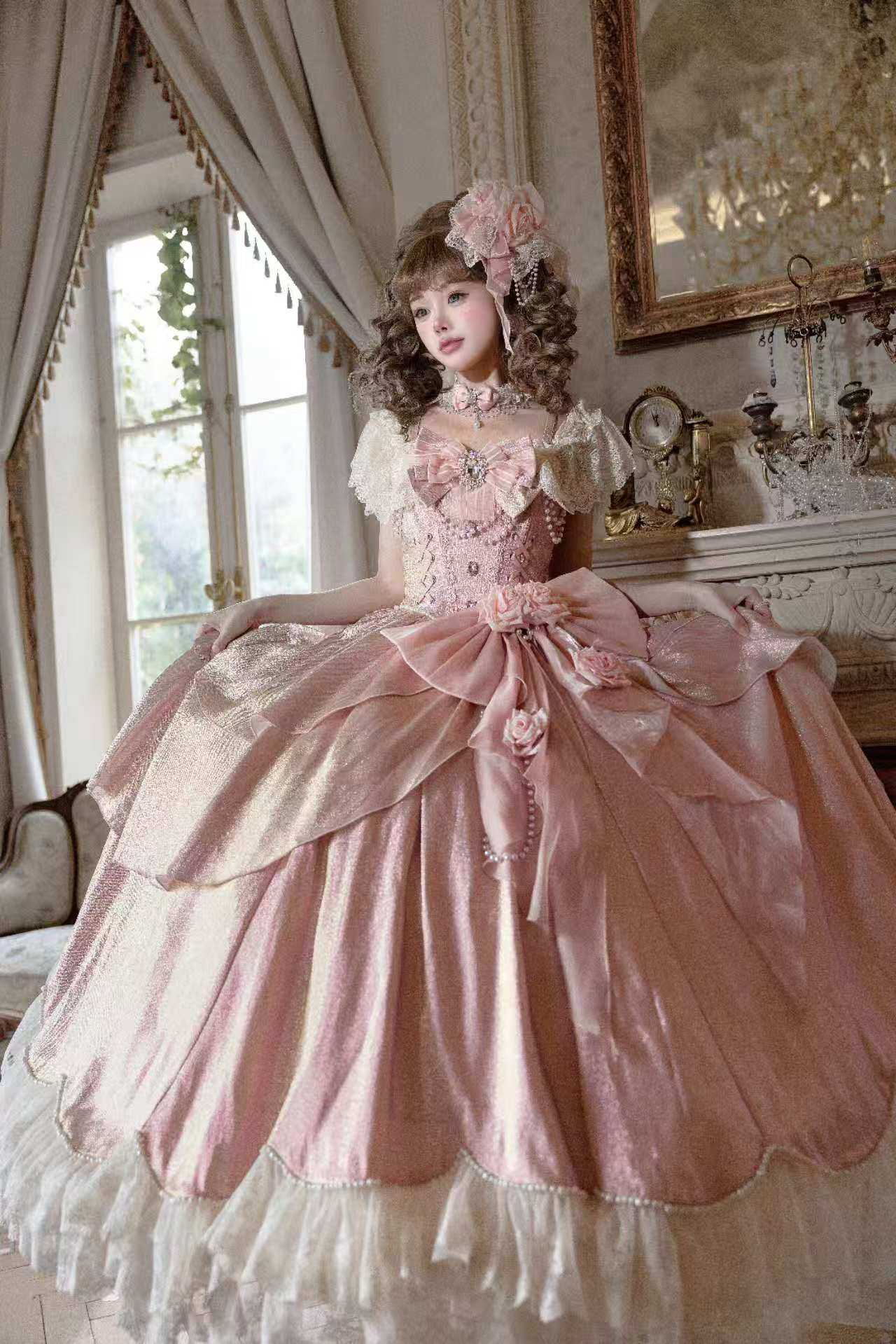 【2月5日予約締切】ロマンティックローズエレガントプリンセスドレスコンプリートセット