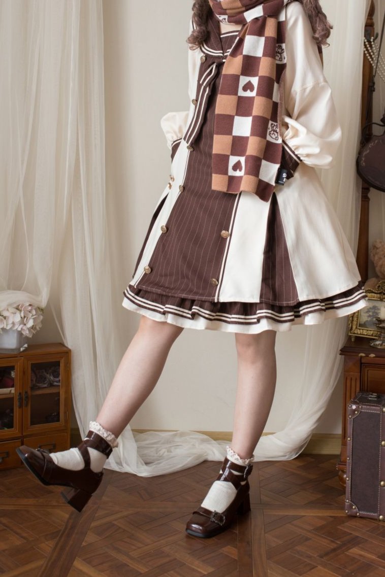 [October 18 reservation deadline] Sailor color A line layered dress