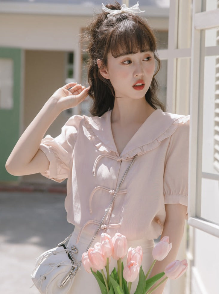 【COLOR iN ID】French frill blouse 