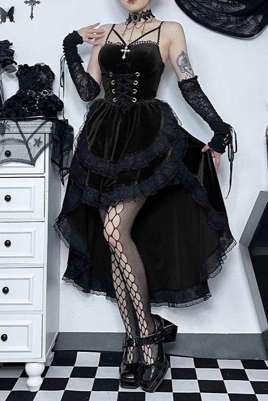 Gothic Purple Maid Dress