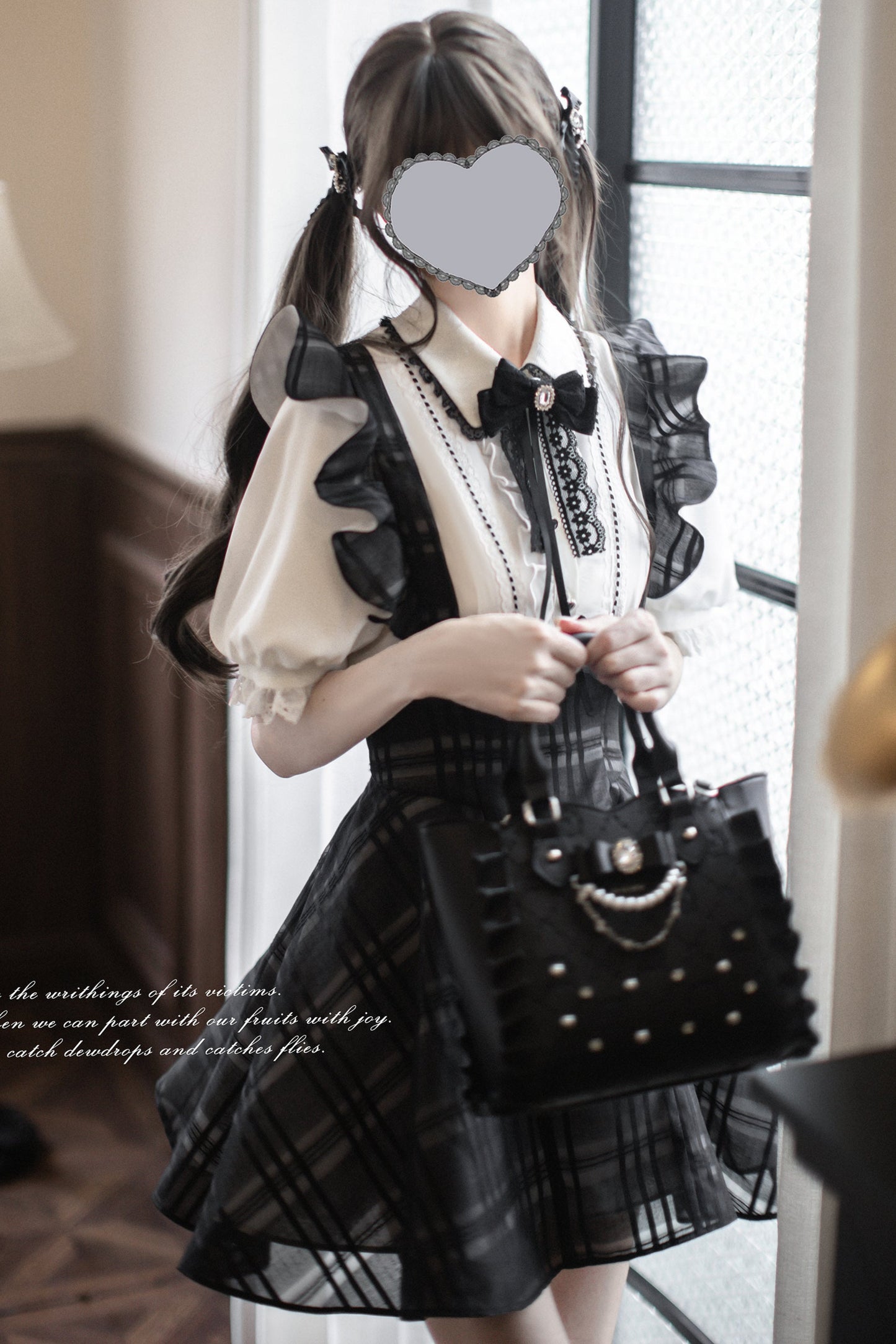 【予約商品】地雷ブラウス+サスペンダースカート