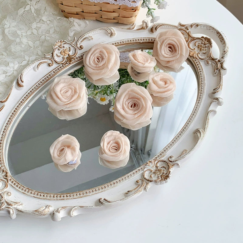 Romantic flower Lolita dress + jumper skirt + cardigan + hair accessories