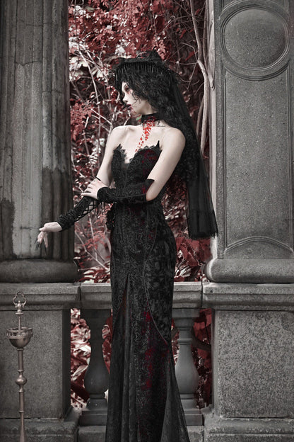 Blood Peak Gothic Dark Love Velvet Dress