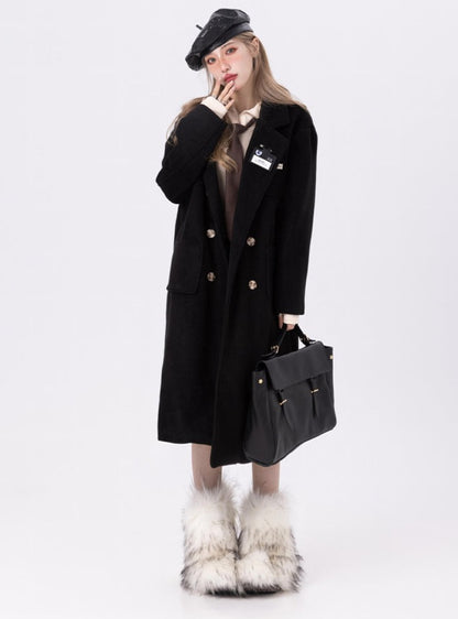 College Long Wool Coat