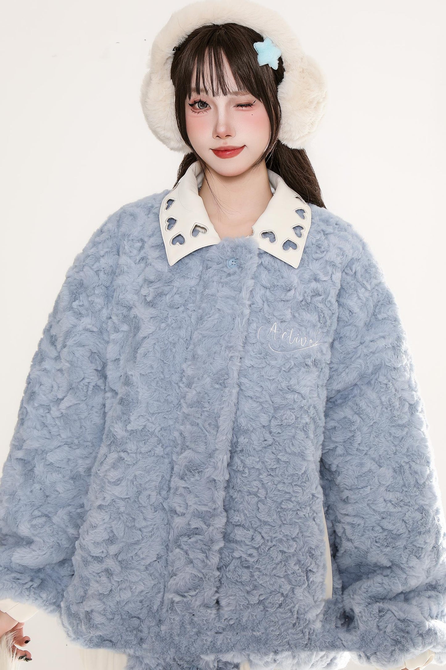 Padded plush wool warm jacket