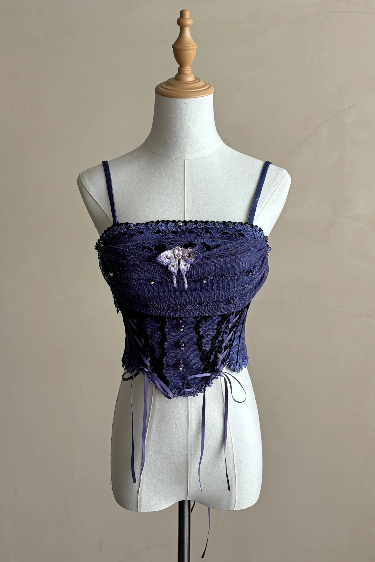【9月13日予約締切】Purple/Dark Purple Gothic Lolita Elegant Iris Dress Top & Bustier & Skirt Set 1/2+ Full Set