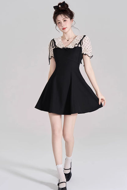 カレッジリボンフレンチワンピース