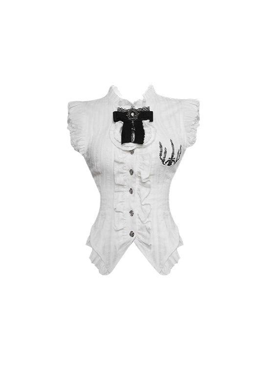 地雷スイートノースリーブトップス＋コルセットベスト＋ケーキスカート