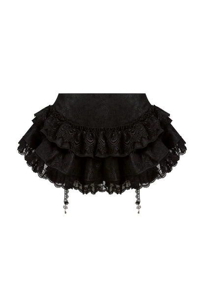 ダークシアーノースリーブトップス+ケーキスカート