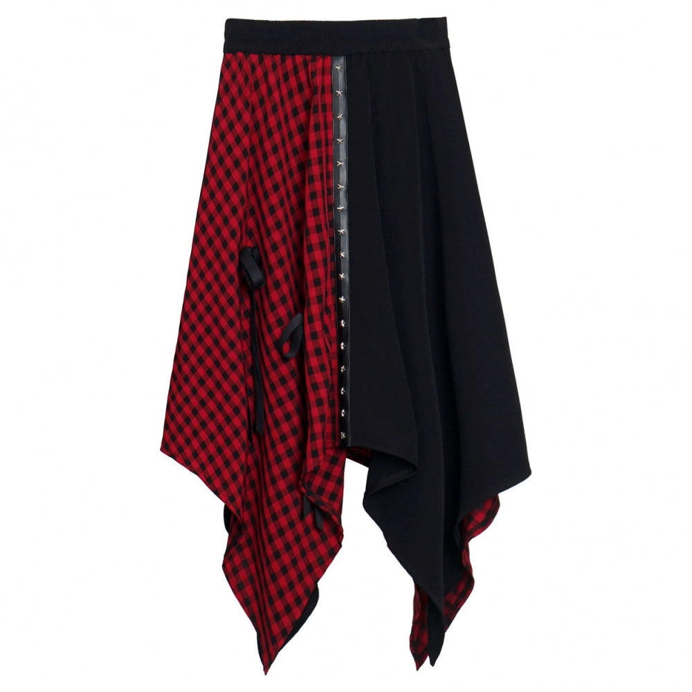 モードVネックニット+キュロット+スカート+レッグカバー+スカーフ