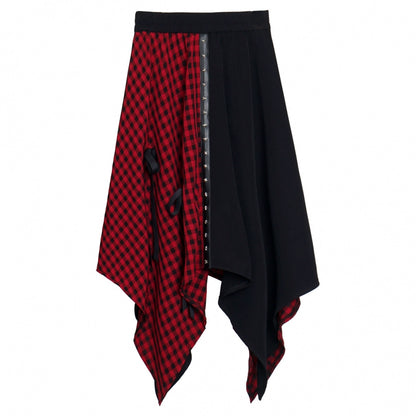 モードVネックニット+キュロット+スカート+レッグカバー+スカーフ