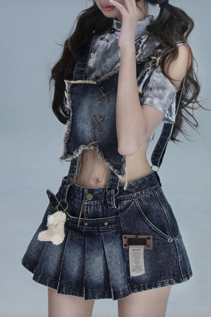 ウォッシャブルギャルアメリカンデニムスカート