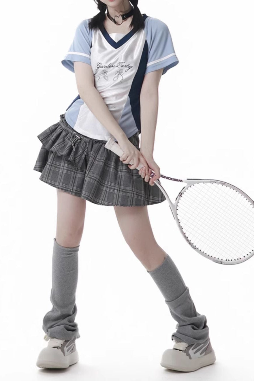 スポーティートップス＋フードトップス＋ケーキキュロット