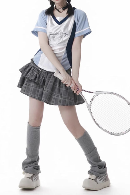 スポーティートップス＋フードトップス＋ケーキキュロット