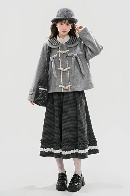 レースチェックAラインスカート